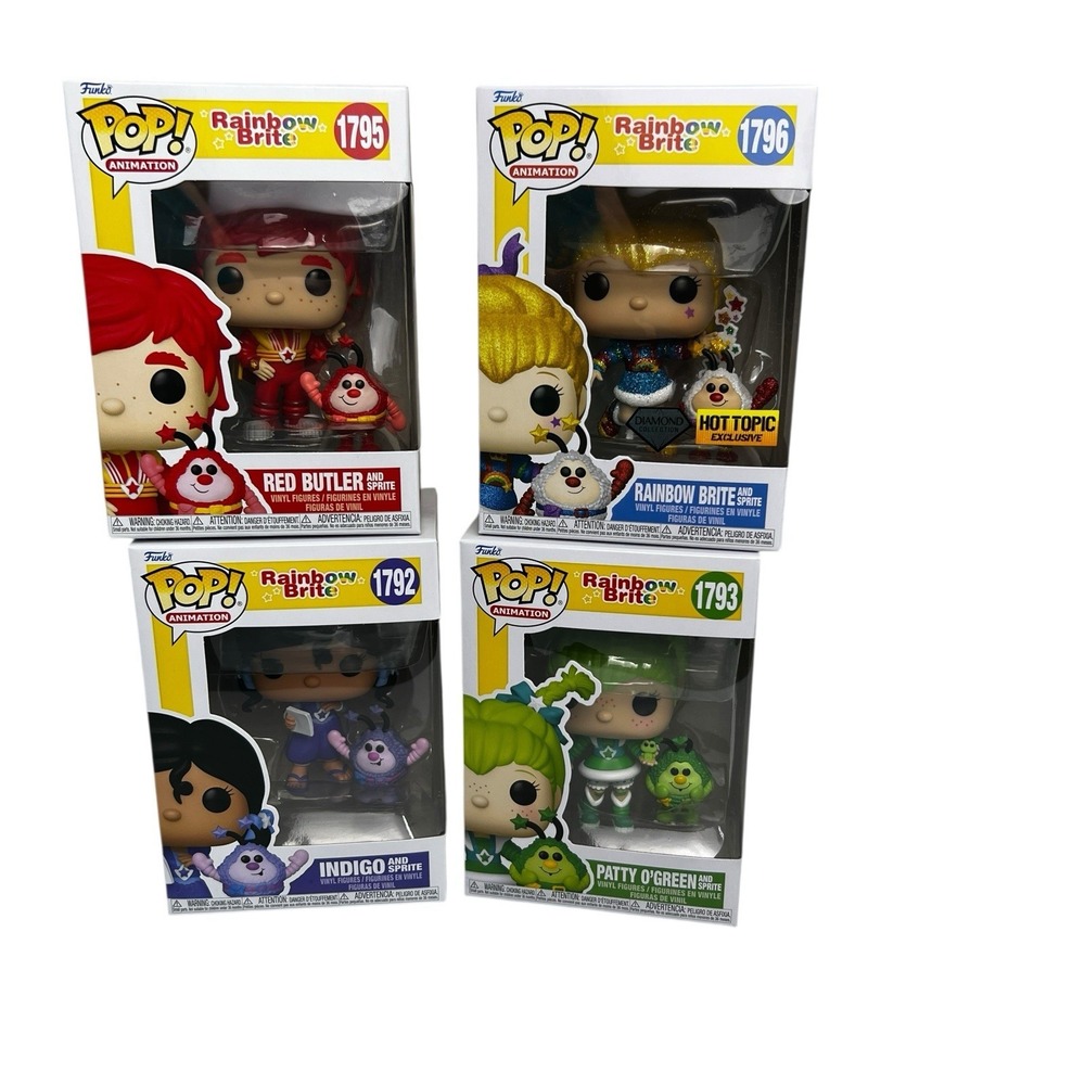Funko Pop Rainbow Brite - Diamond‎ Lot of 4 | Indigo, Patty O'Green, Red Butler